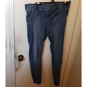 Plus-Size High-Waisted Skinny Jeans